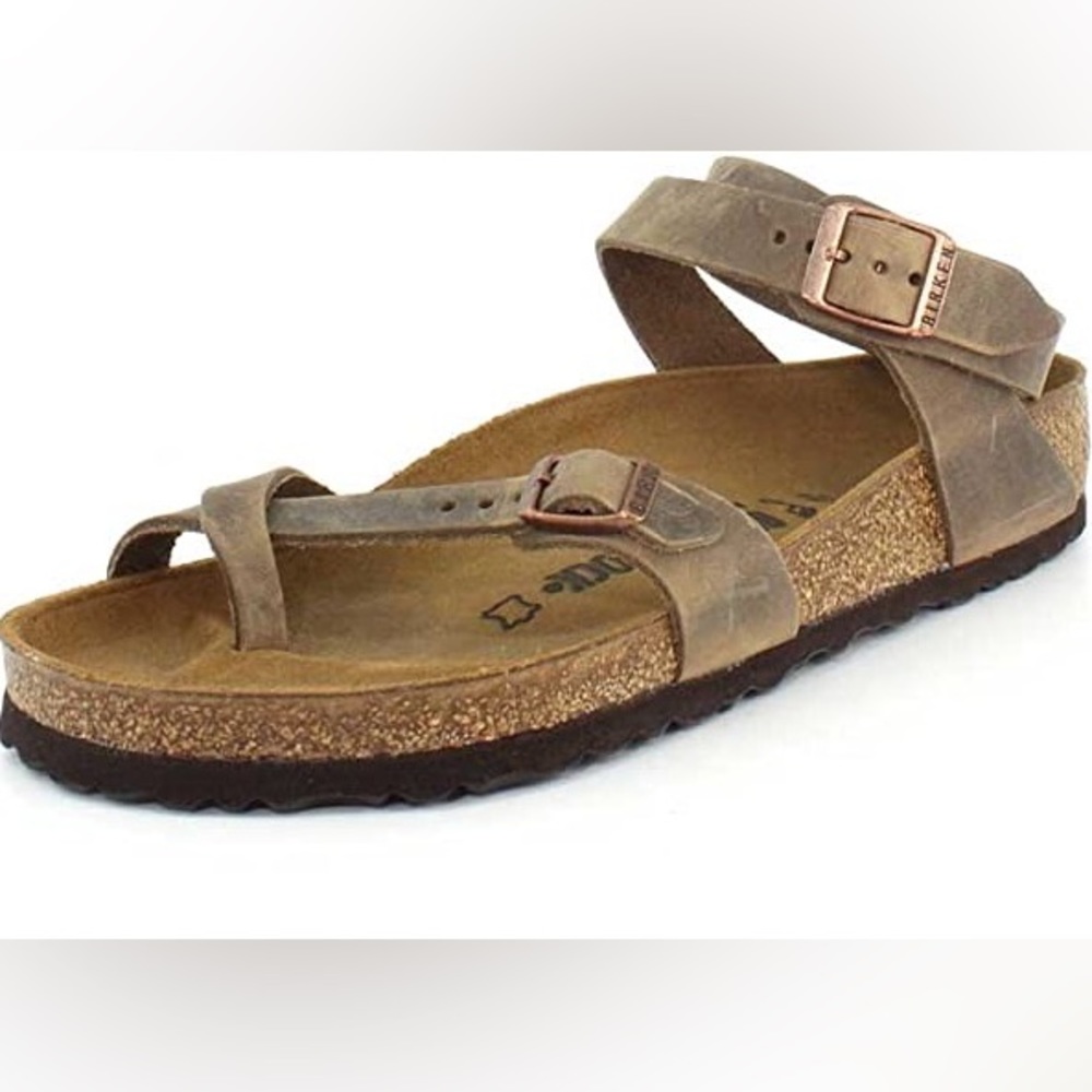 Birkenstock Women’s Yara Tobacco Oiled Leather Sandals 37 (US Women’s 6 - 6.5)
